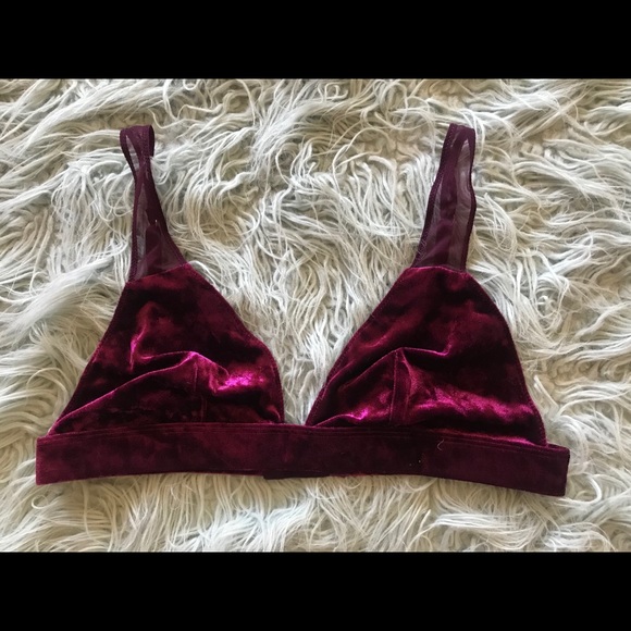 Red velvet bralette